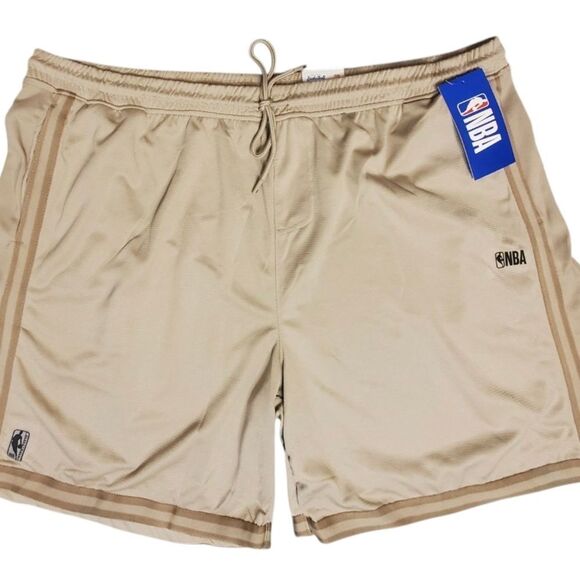 NBA At The Knee Men's Basketball Shorts Size 3X Color Sand - Picture 1 of 9